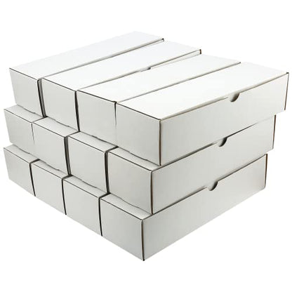 탑 로더 카드 보관 상자, 12팩 • 9600개, 스포츠/TCG/Mtg/매직 보관 및 컬렉션용 골판지 탑로더 보관 상자, 트레이딩 카드 보관 상자 - size: 12-Pack-White