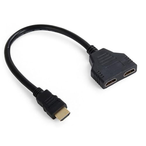 xiwai HDMI 1 in 2 Out Splitter Male to Dual Female Adapter Cable 1 to 2 Way Switch Extension Cord for PC, HDTV, Laptop 1080P - style: Without Power