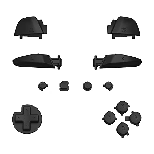 eXtremeRate Black Repair ABXY D-pad ZR ZL L R Keys for Nintendo Switch Pro Controller, DIY Replacement Full Set Buttons with Tools for Nintendo Switch Pro Controller - Controller NOT Included - color: Black