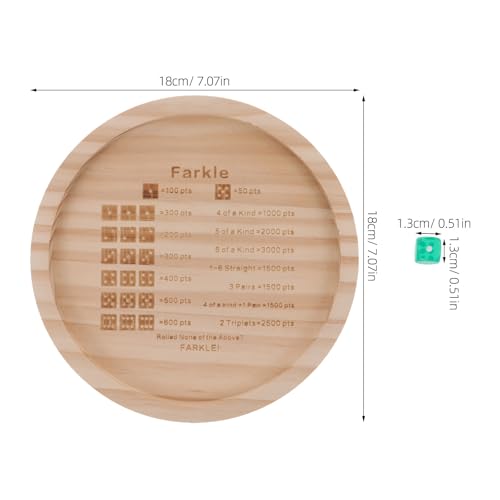 BESPORTBLE Wooden Dice Tray Compact Dice Storage Case for Family Board Games Party Dice Roleplaying Game Accessory Portable Solid Wood Essential