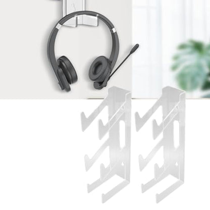 Controller Holder for Gaming Accessories, Wall-Mounted Acrylic Stand for PS5 and Other Controllers, Includes Headphone Hanger - 2 Pieces