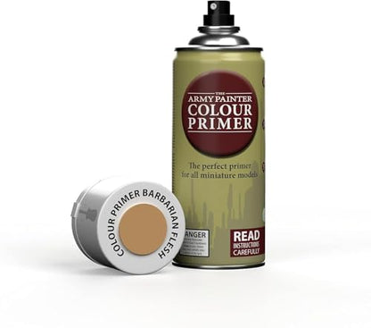 The Army Painter Colour Primer Barbarian Flesh, 400 mL Acrylic Spray Primer, Spray Paint Basecoat for Miniature Priming, Tabletop Roleplaying, Boardgames, and Wargames Miniature Modelling - color: Babarian Flesh