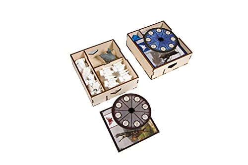 The Broken Token Game Organizer Compatible with Scythe - Wooden Game Organizing Box with Multiple Trays - size: Scythe Base