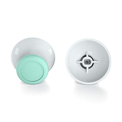 eXtremeRate Mint Green & White Dual-color Replacement 3D Joystick Thumbsticks, Analog Thumb Sticks with Cross Screwdriver for Nintendo Switch Pro Controller - color: White & Mint Green