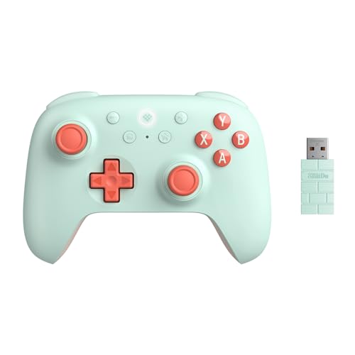 8Bitdo Ultimate 2C Wireless Controller for Windows PC and Android, with 1000 Hz Polling Rate, Hall Effect Joysticks and Triggers, and Remappable L4/R4 Bumpers (Mint) - color: Mint