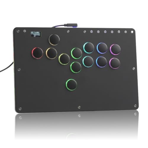 Sehawei Haute42 Arcade Stick 13Keys All-Button Gamerfinger for PC/Ps3/Ps4/Switch/Steam Game Keyboard-Supports Hot Swap & SOCD (Black) - color: Black