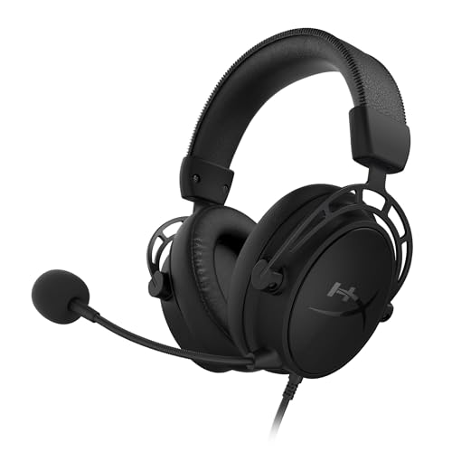 HyperX Cloud Alpha S - PC Gaming Headset, 7.1 Surround Sound, Adjustable Bass, Dual Chamber Drivers, Chat Mixer, Breathable Leatherette, Memory Foam, and Noise Cancelling Microphone – Blackout