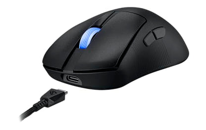 ASUS ROG Keris II Ace Wireless Gaming Mouse – Right-Handed Ergonomic, 54g, Tri-Mode Connectivity, 42K DPI, up to 107Hr Battery, PC/Mac Support - Black - color: Black, style: Keris II Ace