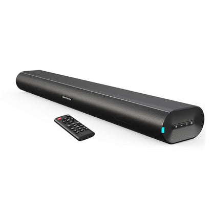 BESTISAN Sound Bar with Enhanced Bass–Dual Larger Woofer & Dual Bass Ports, Sound Bar for Smart TV, 22-inch Soundbar with Bluetooth5.3/TV-ARC/Optical/AUX Input - color: 22 Inch black
