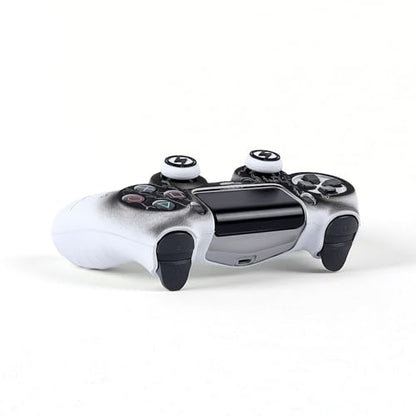 RALAN Controller Skins for PS4,Fruit Silicone Controller Cover Skin Protector Compatible /PS4 Slim/PS4 Pro Controller with 2 Cute Thumb Grips Caps… - color: White black lighting