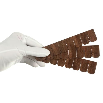 Miniature Roof Shingle Strips for 1:12 Scale Dollhouse Roofing | Set of 25 Strips, REDUCIO! - color: Brown Oak