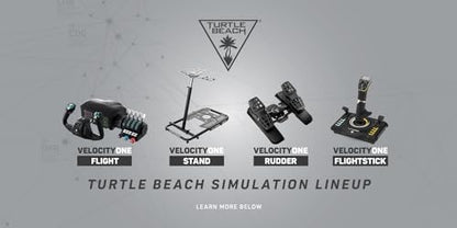 Turtle Beach VelocityOne Universal Rudder Pedals for Windows 10 & 11 PCs, Xbox Series X, Xbox Series S, and Xbox One Featuring Smooth Rudder Axis, Adjustable Brakes and Pedal Width – Black | Windows PC, Xbox Series X|S, Xbox One, Hall-Effect Axes, Swappab