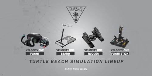 Turtle Beach VelocityOne Universal Rudder Pedals for Windows 10 & 11 PCs, Xbox Series X, Xbox Series S, and Xbox One Featuring Smooth Rudder Axis, Adjustable Brakes and Pedal Width – Black | Windows PC, Xbox Series X|S, Xbox One, Hall-Effect Axes, Swappab