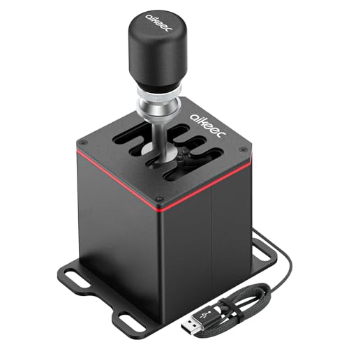 aikeec USB Truck Simulator Shifter for Logitech G29 G27 G25 G920 Thrustmaster T300RS/T500 GT Sim Racing Shifter for PC Windows Racing Games, Froza, Dirt, WRC, Assetto Corsa ATS & ETS2 7+R - size: 7+R without clamp