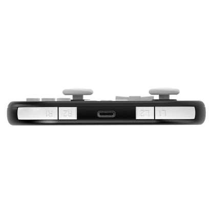 ShanWan Wireless Mini Controller for Switch, PC, iOS, Android, Supports Keyboard Mode for iPad Procreate (Black) - color: Black