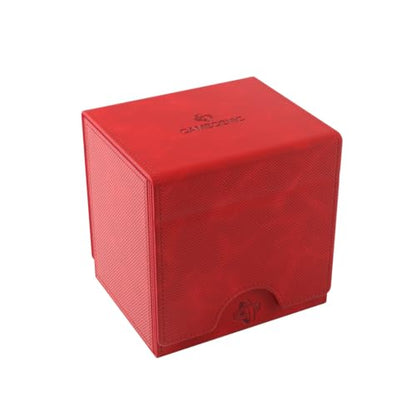 Gamegenic Sidekick Pro 100+ XL Convertible - Premium Deck Box with Secure Card Storage, UV Protected Slide Card Case, Display Top Card, Extra Token Drawer, Magnetic Closure, Red Color, Made - color: Red