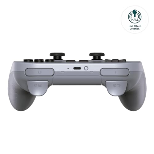 8BitDo Pro 2 Bluetooth Controller for Switch/Switch 2, Hall Effect Joysticks, 2 Pro Back Paddle Buttons, Wireless Gaming Controller for Switch, PC, Android, and Steam Deck & Apple (Gray Edition) - color: Gray Edition