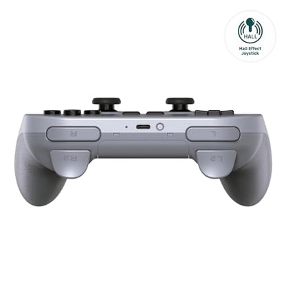 8BitDo Pro 2 Bluetooth Controller for Switch/Switch 2, Hall Effect Joysticks, 2 Pro Back Paddle Buttons, Wireless Gaming Controller for Switch, PC, Android, and Steam Deck & Apple (Gray Edition) - color: Gray Edition