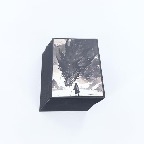 MTG Card Sleeves Matte -100 PCS Trading Card Game, Size 2.6 x 3.6 inches, Suitable for All TCG Card Games Protective (Dragon) - color: Dragon