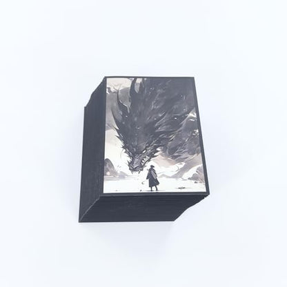 MTG Card Sleeves Matte -100 PCS Trading Card Game, Size 2.6 x 3.6 inches, Suitable for All TCG Card Games Protective (Dragon) - color: Dragon