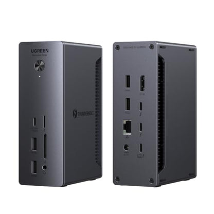 UGREEN 13-in-1 Thunderbolt 4 Docking Station, Dual 4K@60Hz, 2.5G Ethernet | 3xTBT4 40Gbps, Single 8K@30Hz, 90W Host Charging, SD/TF 4.0 312MB/s, TBT4 Dock for MacBook and Windows Laptop,Revodok Max 213