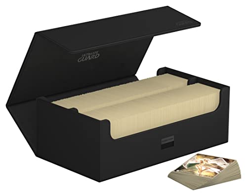 Ultimate Guard Arkhive 800+, Deck Case for 800 Double-Sleeved TCG Cards, Black, Compatible with Boulders, Magnetic Closure & Microfiber Inner Lining
