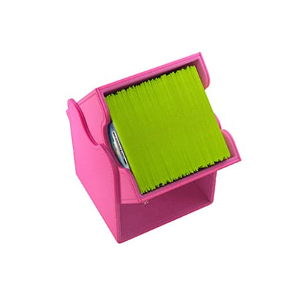 Squire 100+ XL Convertible Deck Box | Card Storage Box with Removable Cover Clips | Holds 100 Double-Sleeved Cards in Extra Thick Inner Card Sleeves | Pink Color | Made by Gamegenic (GGS20103ML) - color: Pink