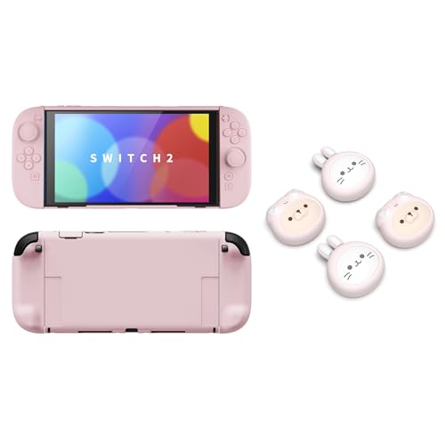 PlayVital Hard Case & Thumb Grips for Nintendo Switch 2 - Pink