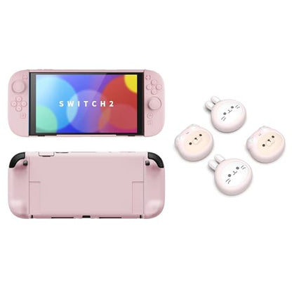 PlayVital Hard Case & Thumb Grips for Nintendo Switch 2 - Pink