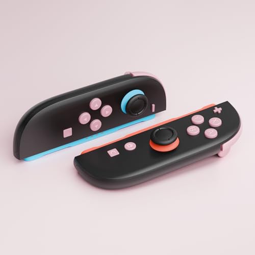 eXtremeRate DIY Replacement Full Set Buttons for Joycon 2, Custom ABXY Direction Keys Dpad + - C Home Capture Release L R ZR ZL Trigger Buttons for Nintendo Switch 2 Controller - Cherry Blossoms Pink - color: Cherry Blossoms Pink