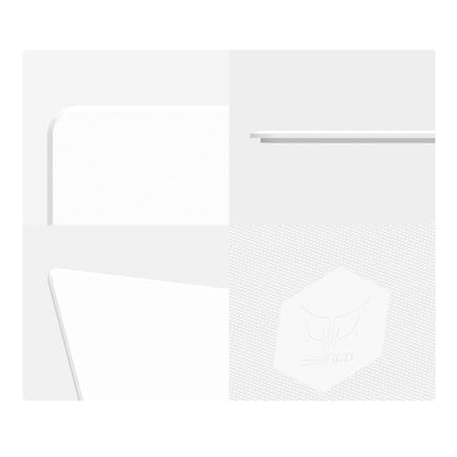 White Plastic Resin Hard Mouse Pad Premium Esports Waterproof Ultra Smooth No Irritating Smell Environment Fast and Accurate Control for Office and Gaming Laptop(11.81x9.45in)