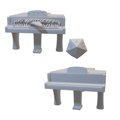 Set of 2 Mimic Monster Miniatures for DND Pathfinder RPG Unpainted Resin 28mm-32mm (Large - Grand Piano)