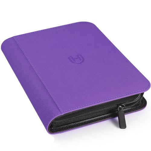 4 Pocket Card Binder with Zipper, 288 Pockets Trading Card Binder Book | Premium PU Cover, Side Loading, Ringless Card Binder for TCG, MTG, Sports Cards, Game Cards - color: Purple, size: 4 Pocket