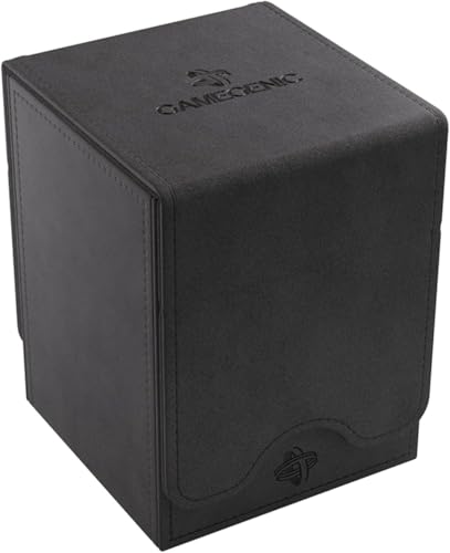 GameGenic Card Deck Box – Deck Box: Squire XL Black 100CT – Durable and Sturdy TCG, OCG Card Storage – Compatible with Pokemon Yugioh Commander and MTG Magic: The Gathering Cards - color: Black