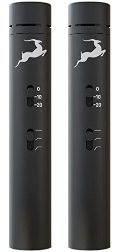Antelope Audio Edge Note Small Diaphragm Condenser Microphone (2 Pack) | XLR Multipurpose Pencil Condenser, For Drums & Vocals, Professional Stereo Cardioid, Studio Recording & Live Sound, PC Gaming - size: Edge Note Pair Bundle