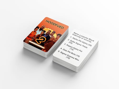HoodFued 2 – Black Family Feud-Style Card Game for African-American Parties, Reunions, and Game Nights | Fun Trivia Entertainment for Adults & Teens