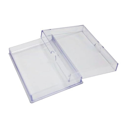 10 Pack Clear Acrylic Card Storage Boxes with Lids - 3 1/2" L x 2 1/2" W x 1/2" H Baseball Card Storage Box, Sports Card Boxes and Magic Card Storage Box - Made in USA - size: 3 1/2" L x 2 1/2" W x 1/2" H, style: 10.0