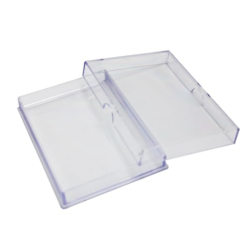 10 Pack Clear Acrylic Card Storage Boxes with Lids - 3 1/2" L x 2 1/2" W x 1/2" H Baseball Card Storage Box, Sports Card Boxes and Magic Card Storage Box - Made in USA - size: 3 1/2" L x 2 1/2" W x 1/2" H, style: 10.0