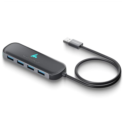 USB A to 4 Port Wozoyo USB 3.2 Hub, 4X USB 5Gbps, Data Transfer Speed Upto 5Gbps and 30cm Cable, Multiport USB Splitter for Laptop and Desktop, Plug and Play, Compact and Portable USB Expansion Hub - style: 4 Port USB