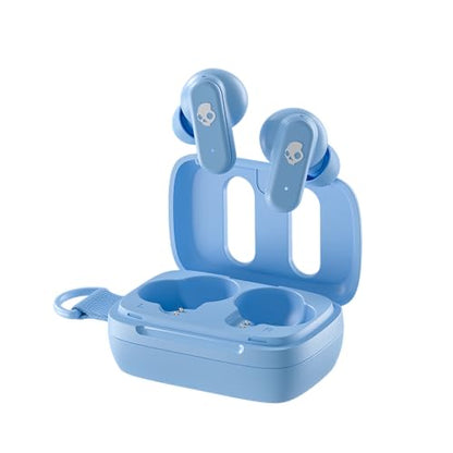Skullcandy Dime 3 Wireless In-Ear Bluetooth Earbuds - Preppy Blue | Noise Isolating Fit, 20 Hours Battery, Microphone for iPhone Android, Easy Carry with Integrated Lanyard, Travel Friendly - color: Preppy Blue