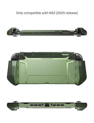Mumba Blade Series Case for Nintendo Switch 2 [Dock Friendly] [Military-Grade Protection] Switch 2 Grip Protective Cover Shell, Quick-Release Joy-Con, Accessories for Switch 2 Controllers (Green) - color: Avocado Green