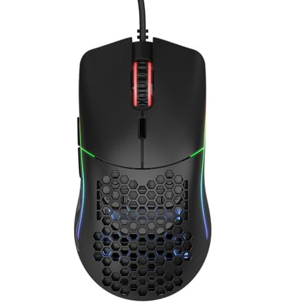 Glorious Model O Wired Gaming Mouse 67g Superlight Honeycomb Design, RGB, Pixart 3360 Sensor, Omron Switches, Ambidextrous - Matte Black - color: Matte Black, style: Model O (Ambidextrous)