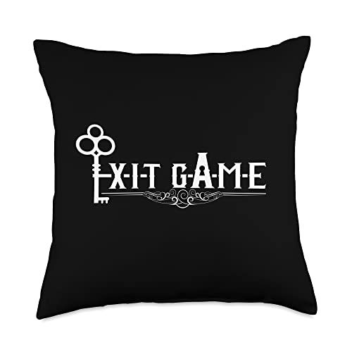 Exit Game - for Escape Room Experts Throw Pillow - size: 18x18