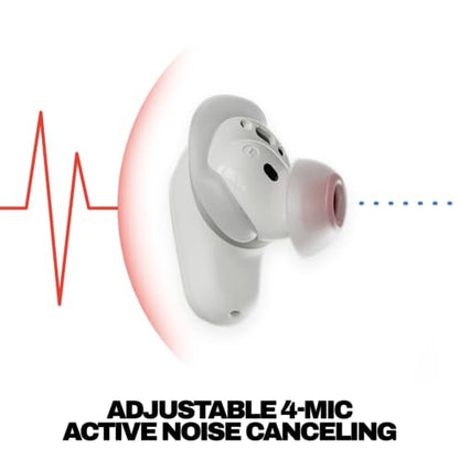 Skullcandy Method 360 ANC Wireless Earbuds with Sound by Bose - Bone | In-Ear Fit, Premium Active Noise Cancellation, 40 Hours Battery, Sweat and Water Resistant, Microphone for iPhone Android - color: Bone
