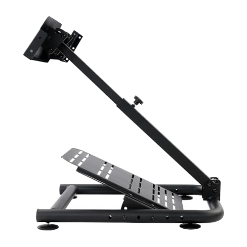 GEYOPMID Racing Steering Wheel Stand Adjustable Steering Wheel Stand Folding Racing Simulator Stand Freestanding Installation for MOZA R5/R9/R16/R21 for Fanatec DD1/DD2/CSLDD/DDPro