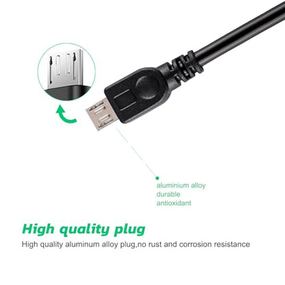 Xahpower 2 Pack 10Ft Controller Charging Cable for PS4, Play and Charge Micro USB Charger High Speed Data Sync Cord for Playstation4 PS4 Slim/Pro Controller, Xbox One S/X Controller, Android