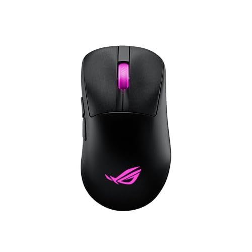 ASUS ROG Keris II Origin Wireless Gaming Mouse – Right-Handed Ergonomic, 65g, Tri-Mode Connectivity, 42K DPI, up to 127Hr Battery, Web-Based Configuration, PC/Mac Support - Black - color: Black, style: Keris II Origin