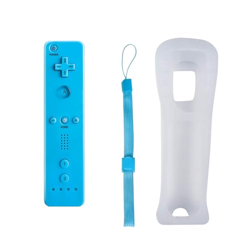 TechKen 2 Pack Wii Controller with Silicone Case and Wrist Strap, Remote for Wii Wii U - color: Red&Blue