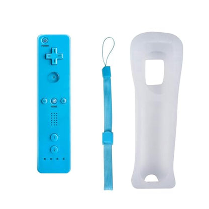 TechKen 2 Pack Wii Controller with Silicone Case and Wrist Strap, Remote for Wii Wii U - color: Red&Blue