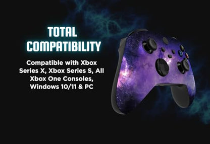 Stealth Controllers Wireless Controller for Xbox Series S, Xbox Series X, Xbox One - Soft Touch Feel - Custom Series S/X Controller (Purple Galaxy) - color: Purple Galaxy